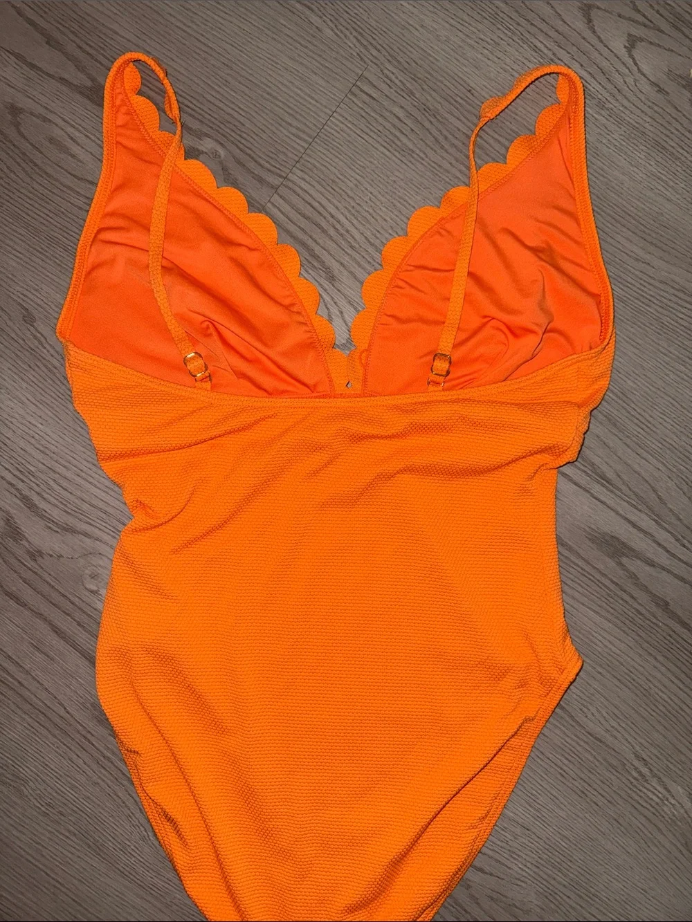 kate spade Bright Orange Scallop One-Piece Swimsuit